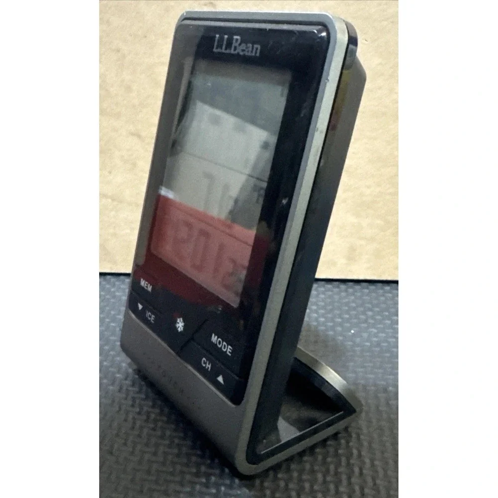 L.L.Bean Thermo Clock Touch Digital Temp Display C/F Grey | Base Only